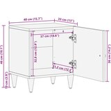  Nočna omarica 40x33x46 cm trden mangov les | Shoptok.si
