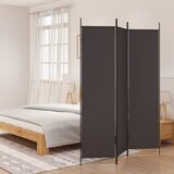 Sobna pregrada s 3 panela smeđa 150x200 cm od tkanine | shoptok.hr