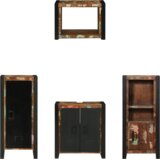 vidaXL Komplet pohištva za kopalnico 4 pcs Trden recikliran les | Shoptok.si