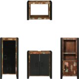 vidaXL Set namještaja za kupaonicu 4 pcs Čvrsto reciklirano drvo | shoptok.hr