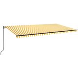 Tenda na ručno uvlačenje 600 x 350 cm žuto-bijela | shoptok.hr