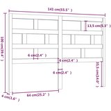  Uzglavlje za krevet boja meda 141 x 4 x 100 cm masivna borovina | shoptok.hr