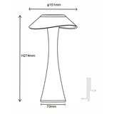 Globo 21025A-LED prigušiva punjiva stona lampa AMBRA LED/2,5W/3,7V 2700K/4500K/6500K zlatna | Eponuda.com