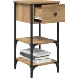 vidaXL nočne omarice 2 kosa Umetniški hrast 34x36x70 cm Obdelano leseno | Shoptok.si