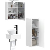 Set ormarića za kupaonicu 4 pcs Bijela 43 x 16 x 62,5 cm | shoptok.hr