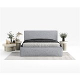 Maison de Rêve Sivi tapecirani bračni krevet s prostorom za odlaganje s podnicom 200x200 cm Lounge L – | shoptok.hr