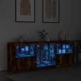  Komoda s LED svjetlima boja dimljenog hrasta 181,5x37x67 cm | shoptok.hr