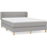  Krevet s oprugama i madracem svjetlosivi 140x190 cm od tkanine | shoptok.hr