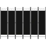 vidaXL Paravan 6-delni črn 240x180 cm Cene