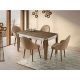 Hanah home Cunda - 2981 WalnutWhite Extendable Dining Table | ePonuda.com