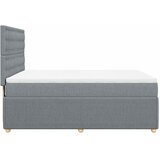  Krevet box spring s madracem svjetlosivi 140x200 cm od tkanine Slike