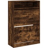 Maison Chic Omarice za obutev - Kopa za čevlje z 2 predaloma dimljeni hrast 80x34x116 cm, (21777188) Cene