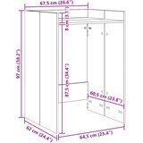  Ormar za perilicu rublja s pohranom Bijelo 67,5 x 62 x 97 cm | shoptok.hr