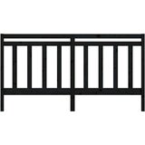  Uzglavlje za krevet crno 206 x 4 x 100 cm od masivne borovine | shoptok.hr