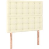  Okvir za krevet s uzglavljem krem 90x200 cm od umjetne kože | shoptok.hr