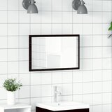  Kupaonsko ogledalo s LED svjetlima crni hrast 60x8,5x37 cm | shoptok.hr