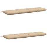  Jastučići za klupe VIANEN 2 kom. 100% poliester Krem - Krem 160 x 40 x 12 cm | shoptok.hr