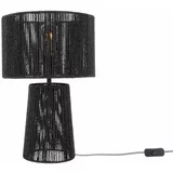 Leitmotiv Črna namizna svetilka s senčnikom iz papirnatega prepleta (višina 47 cm) Forma Pin –