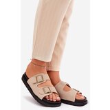 Boto Women's Platform Sandals With Buckles Beige Simbes | Eponuda.ba