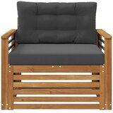  Set vanjskih sofa Čvrsto drvo akacije i poliester Prirodna - Prirodno i antracit prikladno za stan | shoptok.hr