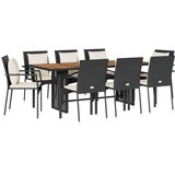  9-dijelni vrtni blagovaonski set s jastucima od poliratana | shoptok.hr