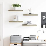  Plutajuće zidne police 4 kom boja hrasta 50 x 23 x 3,8 cm MDF | Eponuda.com