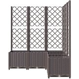  Vrtna sadilica s rešetkom smeđa 120 x 120 x 136 cm PP | Eponuda.com