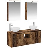  Set ormarića za kupaonicu 5 kom. Staro drvo Konstruirano drvo | shoptok.hr
