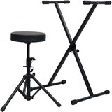  Set stalka i stolca za klavijature crni | shoptok.hr