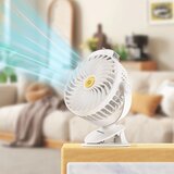 Aigostar Punjivi stoni ventilator sa stezaljkom 2W/5V 2400mAh USB beo | Eponuda.com