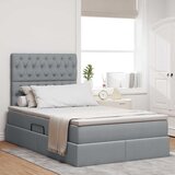 vidaXL postelja s shranjevanjem svetlo siva 120 x 200 cm umjetno usnje | Shoptok.si