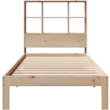 vidaXL Krevet s regalom za knjige bez madraca 90x200 cm od borovine | shoptok.hr