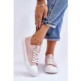 Big Star Women's Leather Low Sneakers LL274015 Pink Cijene
