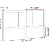  Uzglavlje za krevet 155 5 x 4 x 100 cm od masivne borovine | shoptok.hr