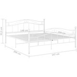  Posteljni okvir bel kovinski 140x200 cm, (20601667) | Shoptok.si