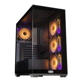 UGD Kuciste Mystery SV13 ATX, providna stranica, ugradjena 4xRGB kulera, Crno | ePonuda.com