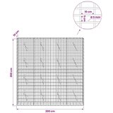  Gabion s žicom debljine 5 mm i mrežom 5x10 cm 200x10x200 cm - 10 cm 200 cm 200 cm | shoptok.hr