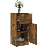  Komoda 2 kosa dimljeni hrast 30x30x70 cm konstruiran les, (20654244) | Shoptok.si