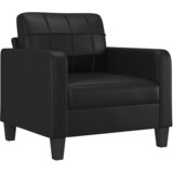  3-dijelni set sofa s jastucima crna od umjetne kože | shoptok.hr