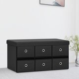  The Living Store Zložljiva klop s prostorom za shranjevanje črna 76x38x38 cm - Klop S Prostorom Za Shranjevanje, (21448246) Cene