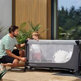 Kinderkraft Putni krevetić LEODY, rozi s dodacima | shoptok.hr