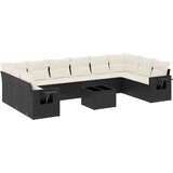 vidaXL 11-dijelni set vrtnih sofa od poliratana s jastucima crni | shoptok.hr
