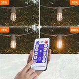  LED prigu&amp;scaron;iva solarni dekorativni lanac 20xE27/3V USB 2400 mAh 20,62 m IP65 crna + daljinski upravljač Slike