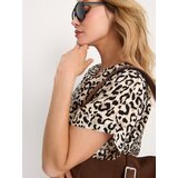 Sinsay Viskozna midi haljina s kimono rukavima i leopard uzorkom | shoptok.hr