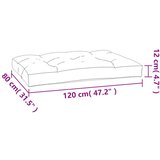  Jastuk za palete jarkozeleni 120 x 80 x 12 cm od tkanine | shoptok.hr