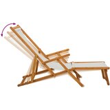  Sklopiva ležaljka za sunčanje 2 pcs 3 Pozicija Krem | shoptok.hr