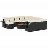 13-dijelni set vrtnih sofa s jastucima poliratan crni | shoptok.hr