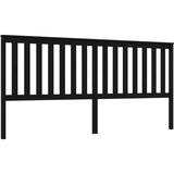  Uzglavlje za krevet crno 206 x 6 x 101 cm od masivne borovine | shoptok.hr