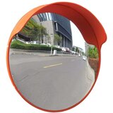 vidaXL Konveksno prometno ogleddalo iz PC plastike oranžno 45 cm zunanje | Shoptok.si