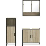 vidaXL 3-dijelni set kupaonskog namještaja boja hrasta sonome drveni | shoptok.hr